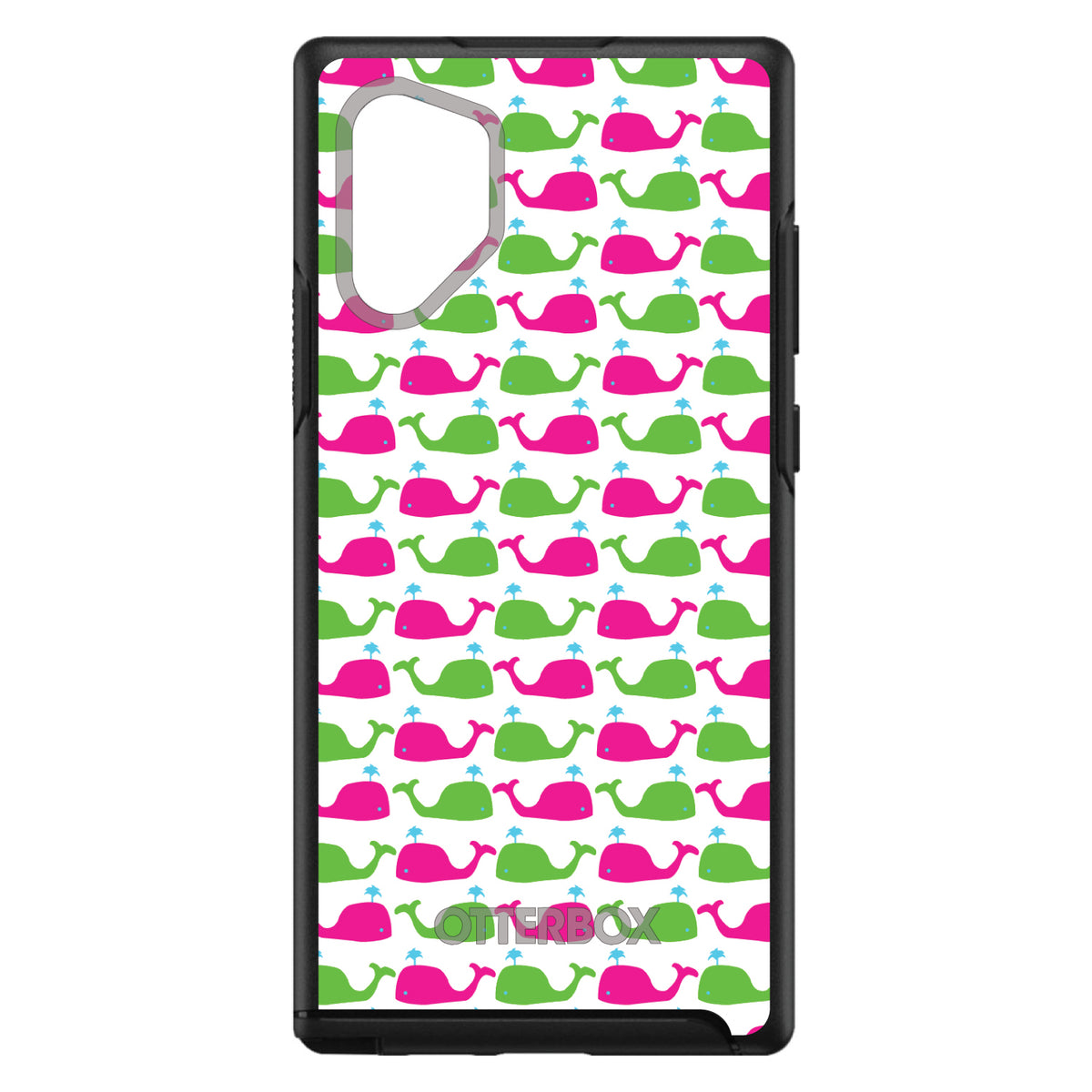 Green Pink Cartoon Whales OtterBox Symmetry Case for iPhone & Galaxy, view 11