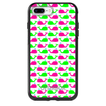DistinctInk™ OtterBox Symmetry Series Case for Apple iPhone / Samsung Galaxy / Google Pixel - Green Pink Cartoon Whales