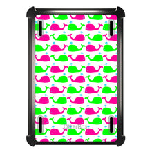 DistinctInk™ OtterBox Defender Series Case for Apple iPad / iPad Pro / iPad Air / iPad Mini - Green Pink Cartoon Whales