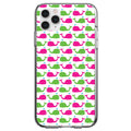 Green Pink Cartoon Whales Clear Shockproof iPhone Case