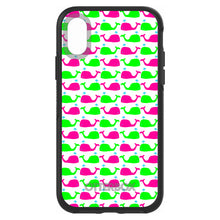 DistinctInk™ OtterBox Symmetry Series Case for Apple iPhone / Samsung Galaxy / Google Pixel - Green Pink Cartoon Whales