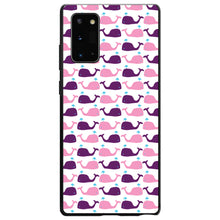 DistinctInk® Hard Plastic Snap-On Case for Apple iPhone or Samsung Galaxy - Purple Pink Cartoon Whales