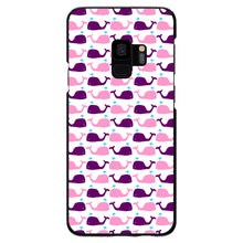 DistinctInk® Hard Plastic Snap-On Case for Apple iPhone or Samsung Galaxy - Purple Pink Cartoon Whales