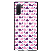 DistinctInk® Hard Plastic Snap-On Case for Apple iPhone or Samsung Galaxy - Purple Pink Cartoon Whales