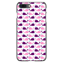 DistinctInk® Hard Plastic Snap-On Case for Apple iPhone or Samsung Galaxy - Purple Pink Cartoon Whales