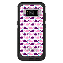 DistinctInk™ OtterBox Commuter Series Case for Apple iPhone or Samsung Galaxy - Purple Pink Cartoon Whales