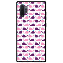 DistinctInk® Hard Plastic Snap-On Case for Apple iPhone or Samsung Galaxy - Purple Pink Cartoon Whales