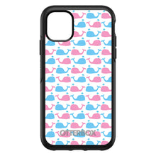 DistinctInk™ OtterBox Symmetry Series Case for Apple iPhone / Samsung Galaxy / Google Pixel - Blue Pink Cartoon Whales