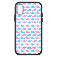 DistinctInk™ OtterBox Symmetry Series Case for Apple iPhone / Samsung Galaxy / Google Pixel - Blue Pink Cartoon Whales