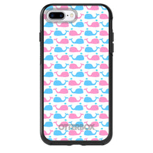 DistinctInk™ OtterBox Symmetry Series Case for Apple iPhone / Samsung Galaxy / Google Pixel - Blue Pink Cartoon Whales