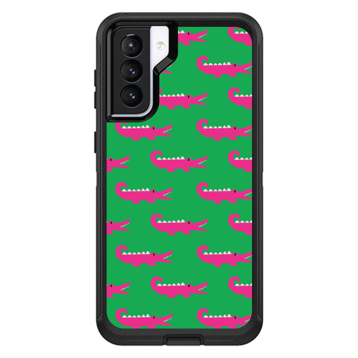 Green Pink Alligators OtterBox Defender Case for iPhone & Galaxy, view 5