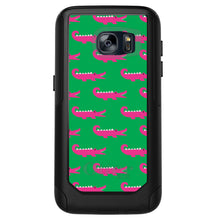 DistinctInk™ OtterBox Commuter Series Case for Apple iPhone or Samsung Galaxy - Green Pink Alligators
