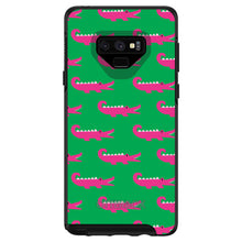 DistinctInk™ OtterBox Symmetry Series Case for Apple iPhone / Samsung Galaxy / Google Pixel - Green Pink Alligators