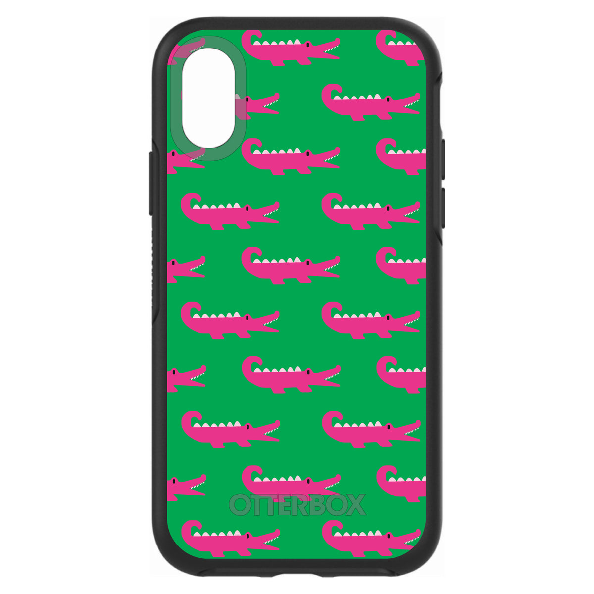 Green Pink Alligators OtterBox Symmetry Case for iPhone & Galaxy, view 4