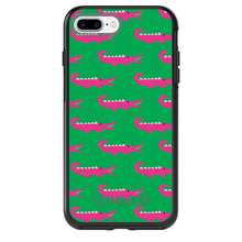 DistinctInk™ OtterBox Symmetry Series Case for Apple iPhone / Samsung Galaxy / Google Pixel - Green Pink Alligators