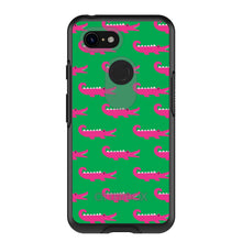 DistinctInk™ OtterBox Symmetry Series Case for Apple iPhone / Samsung Galaxy / Google Pixel - Green Pink Alligators