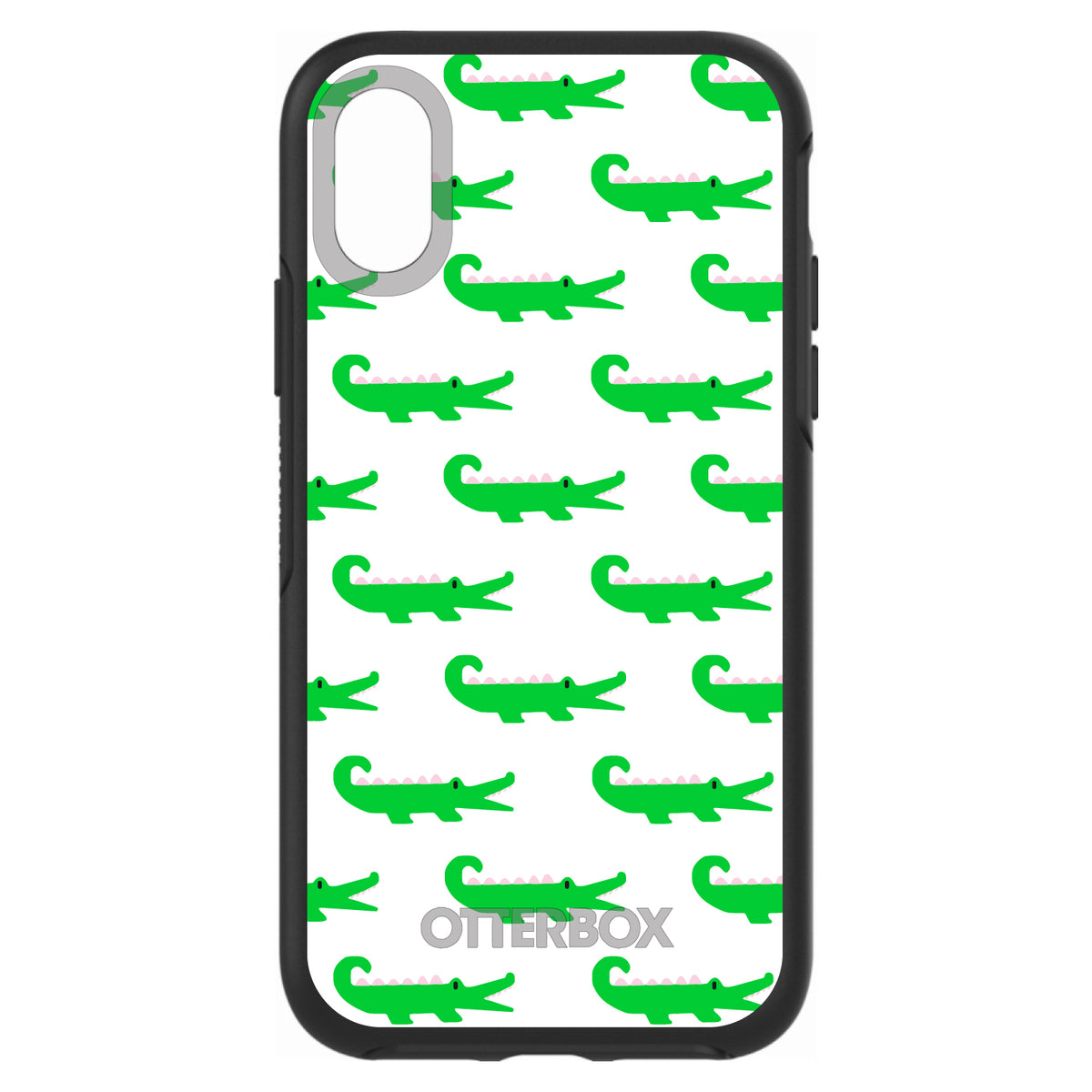 Green White Alligators OtterBox Symmetry Case for iPhone & Galaxy, view 4