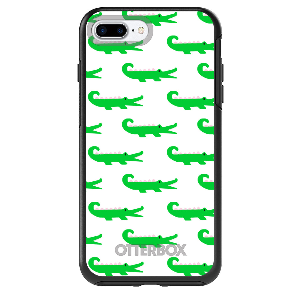 Green White Alligators OtterBox Symmetry Case for iPhone & Galaxy, view 2