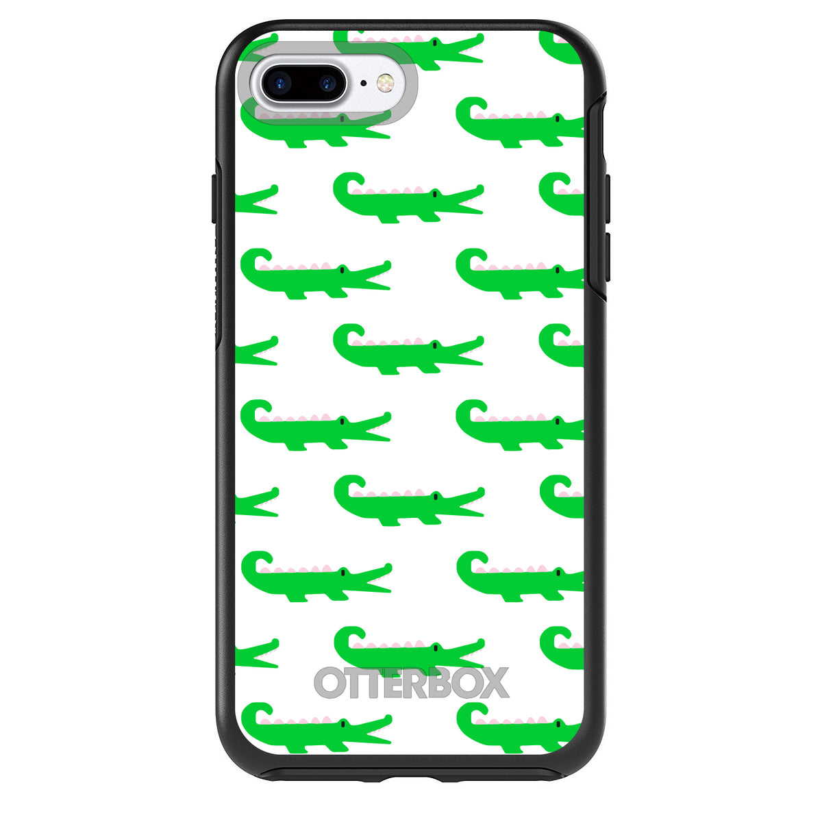 Green White Alligators OtterBox Symmetry Case for iPhone & Galaxy, view 2