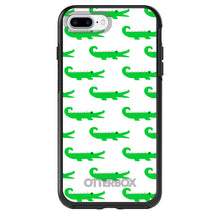 DistinctInk™ OtterBox Symmetry Series Case for Apple iPhone / Samsung Galaxy / Google Pixel - Green White Alligators