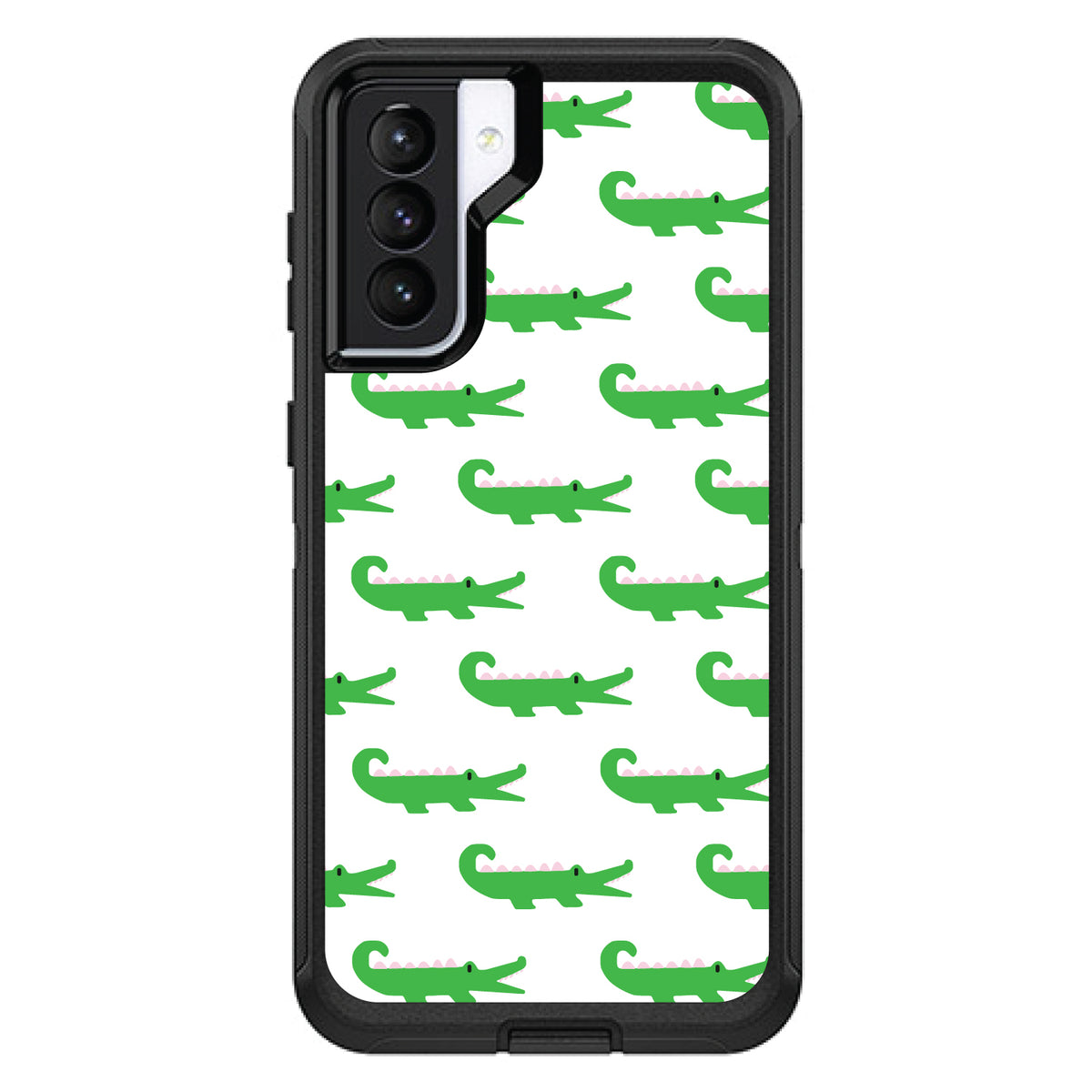 Green White Alligators OtterBox Defender Case for iPhone & Galaxy, view 5