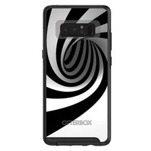 DistinctInk™ OtterBox Symmetry Series Case for Apple iPhone / Samsung Galaxy / Google Pixel - Black White Swirl Vortex Geometric