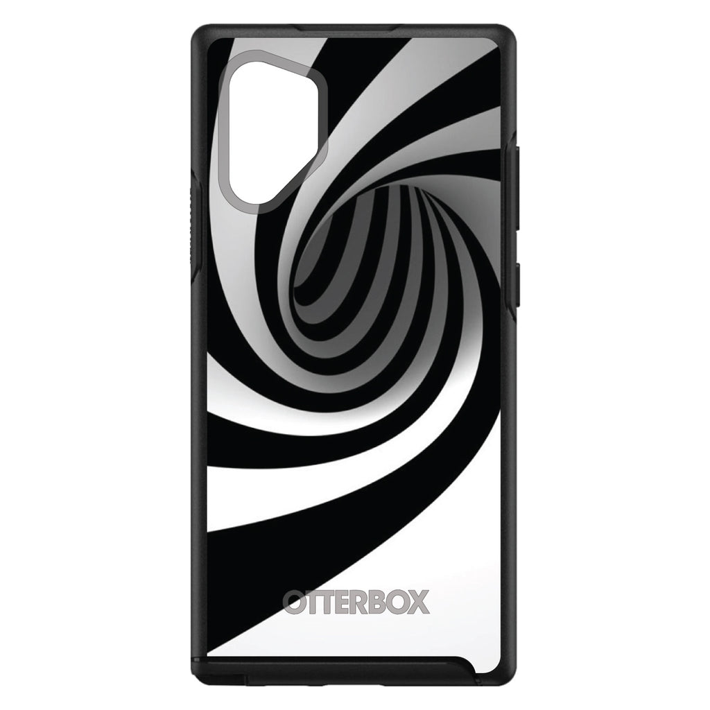 Black White Swirl Vortex Geometric OtterBox Symmetry Case for iPhone & Galaxy, view 12