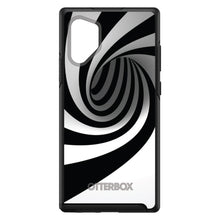 DistinctInk™ OtterBox Symmetry Series Case for Apple iPhone / Samsung Galaxy / Google Pixel - Black White Swirl Vortex Geometric