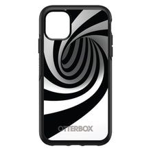 DistinctInk™ OtterBox Symmetry Series Case for Apple iPhone / Samsung Galaxy / Google Pixel - Black White Swirl Vortex Geometric
