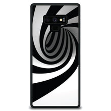 DistinctInk® Hard Plastic Snap-On Case for Apple iPhone or Samsung Galaxy - Black White Swirl Vortex Geometric