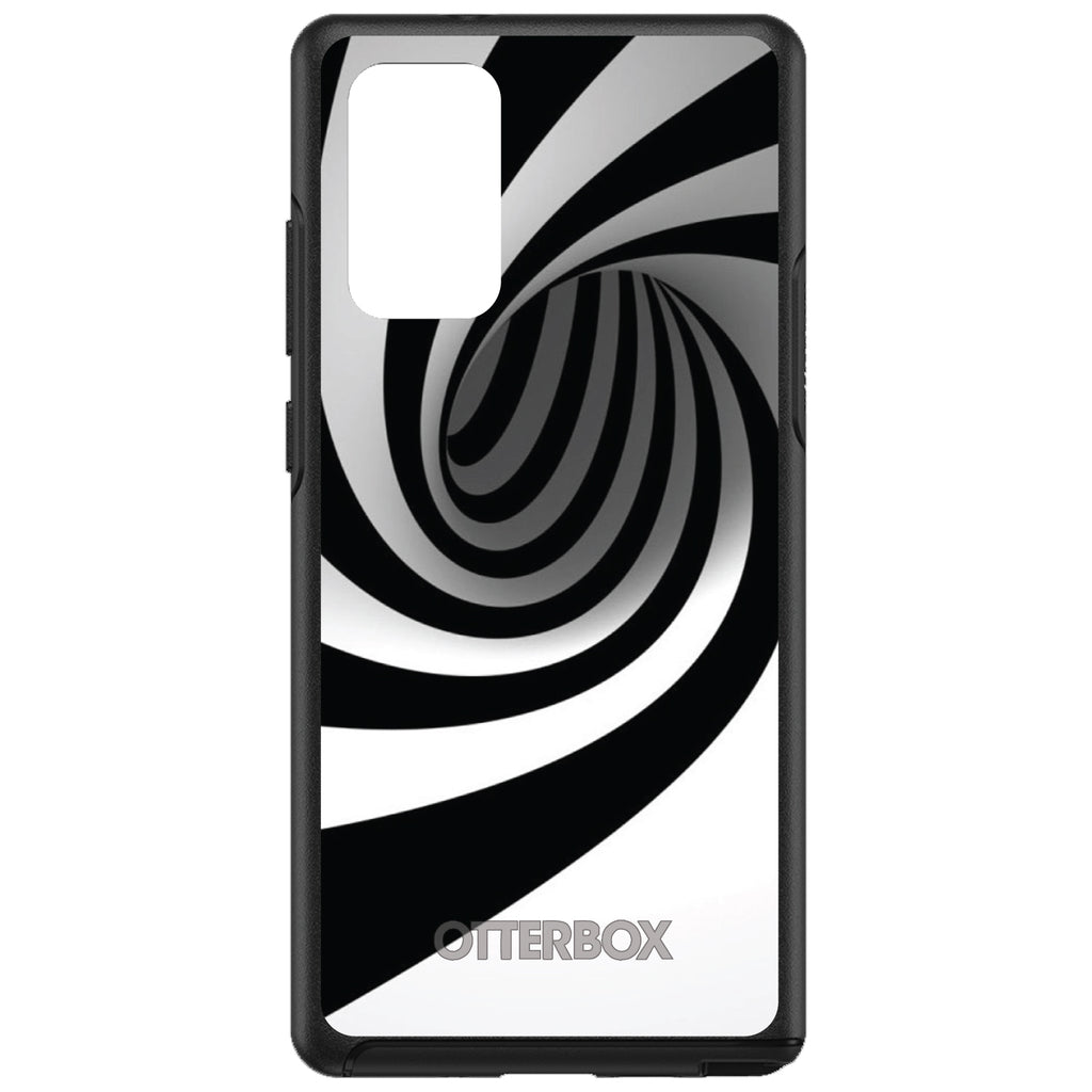 Black White Swirl Vortex Geometric OtterBox Symmetry Case for iPhone & Galaxy, view 10