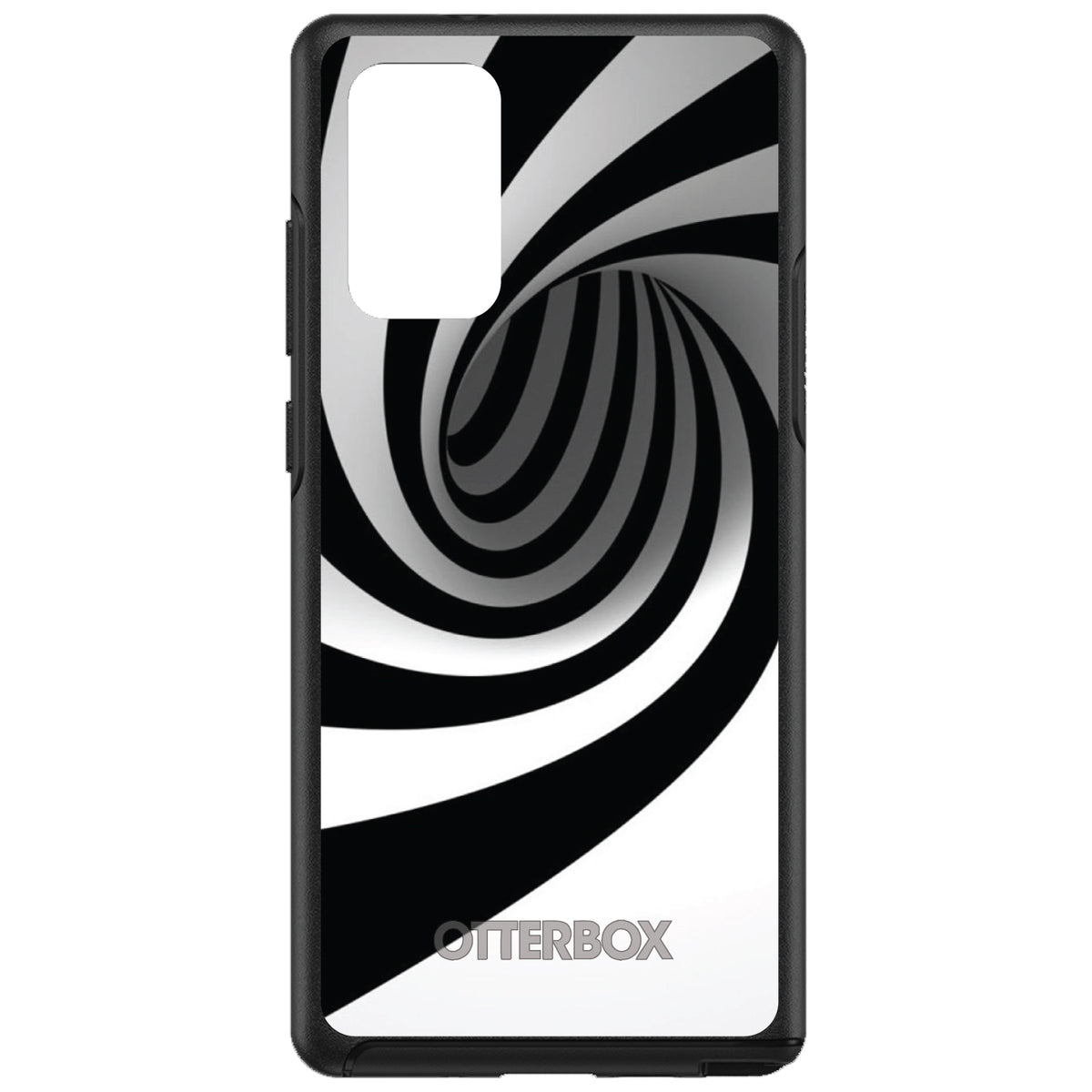 Black White Swirl Vortex Geometric OtterBox Symmetry Case for iPhone & Galaxy, view 10