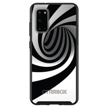 DistinctInk™ OtterBox Symmetry Series Case for Apple iPhone / Samsung Galaxy / Google Pixel - Black White Swirl Vortex Geometric