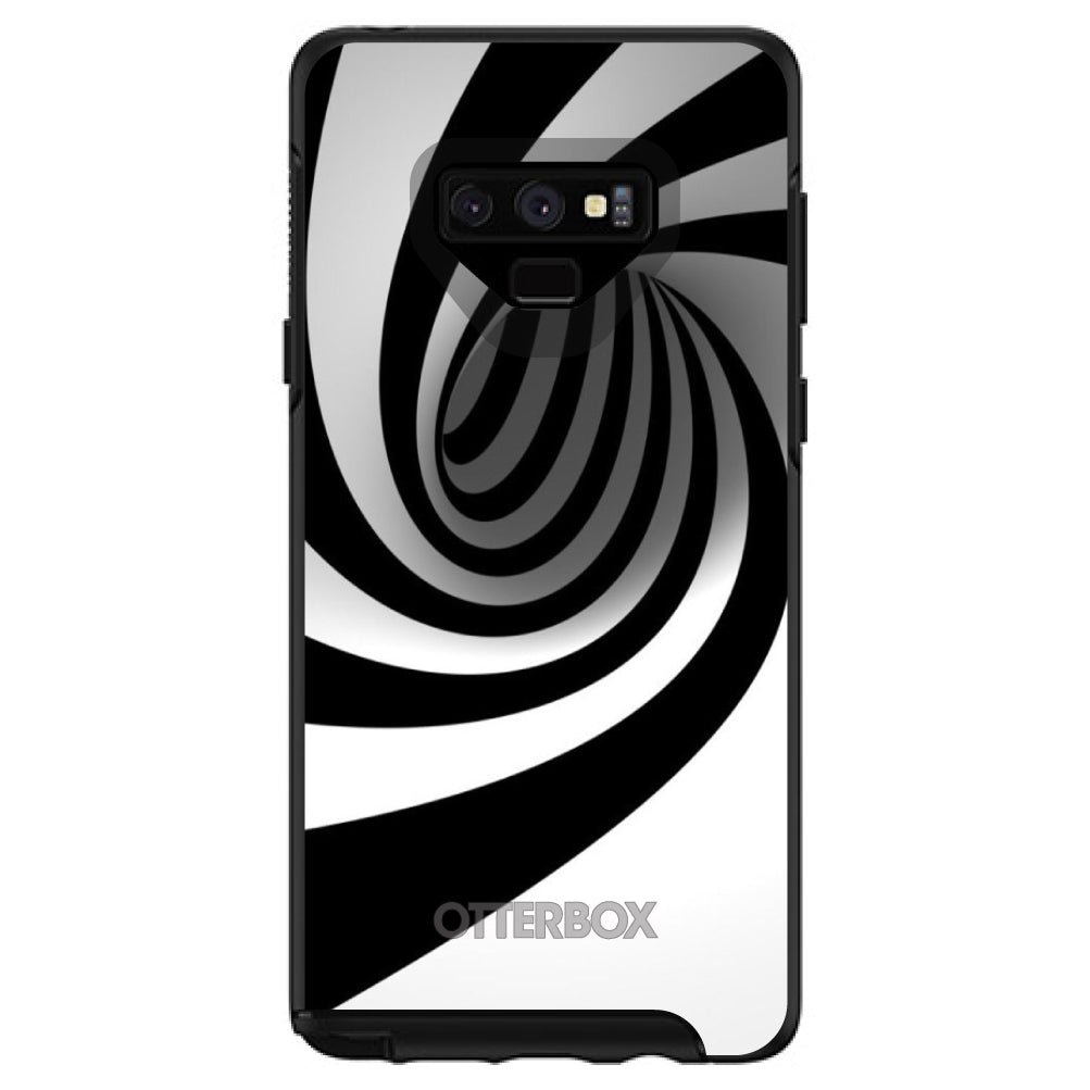 Black White Swirl Vortex Geometric OtterBox Symmetry Case for iPhone & Galaxy, view 13