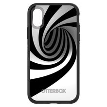 DistinctInk™ OtterBox Symmetry Series Case for Apple iPhone / Samsung Galaxy / Google Pixel - Black White Swirl Vortex Geometric