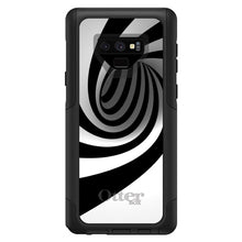 DistinctInk™ OtterBox Commuter Series Case for Apple iPhone or Samsung Galaxy - Black White Swirl Vortex Geometric