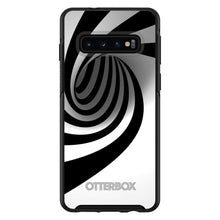 DistinctInk™ OtterBox Symmetry Series Case for Apple iPhone / Samsung Galaxy / Google Pixel - Black White Swirl Vortex Geometric