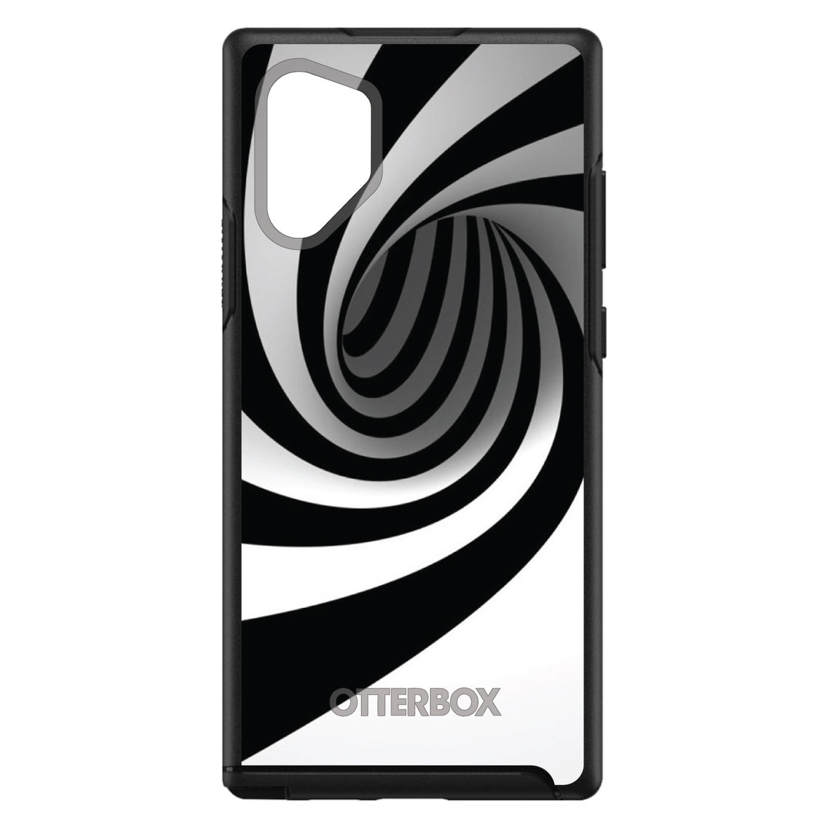 Black White Swirl Vortex Geometric OtterBox Symmetry Case for iPhone & Galaxy, view 11