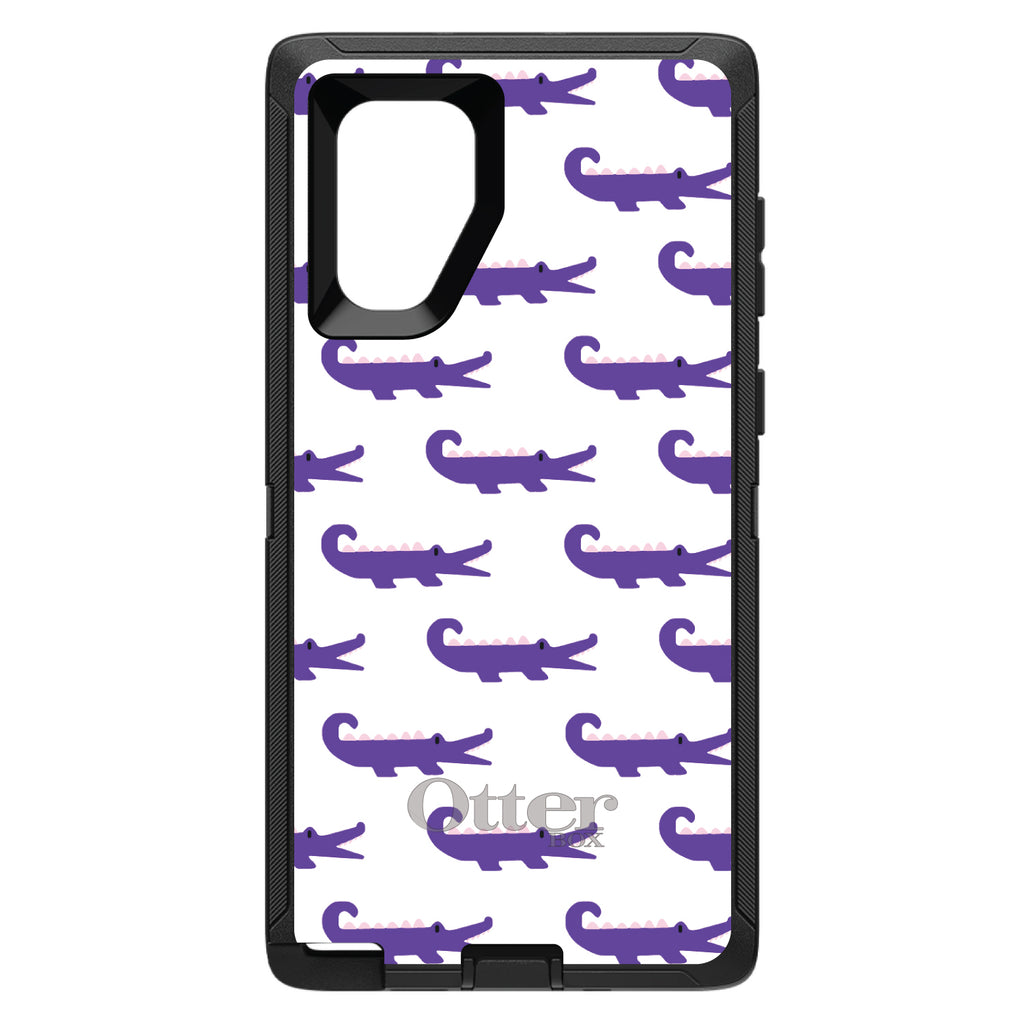Purple White Alligators OtterBox Defender Case for iPhone & Galaxy, view 14
