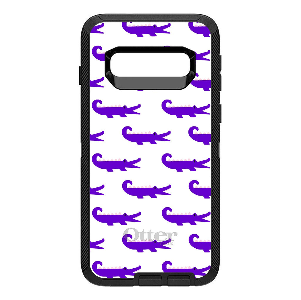 Purple White Alligators OtterBox Defender Case for iPhone & Galaxy, view 9