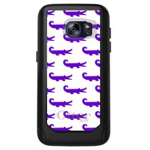 DistinctInk™ OtterBox Commuter Series Case for Apple iPhone or Samsung Galaxy - Purple White Alligators