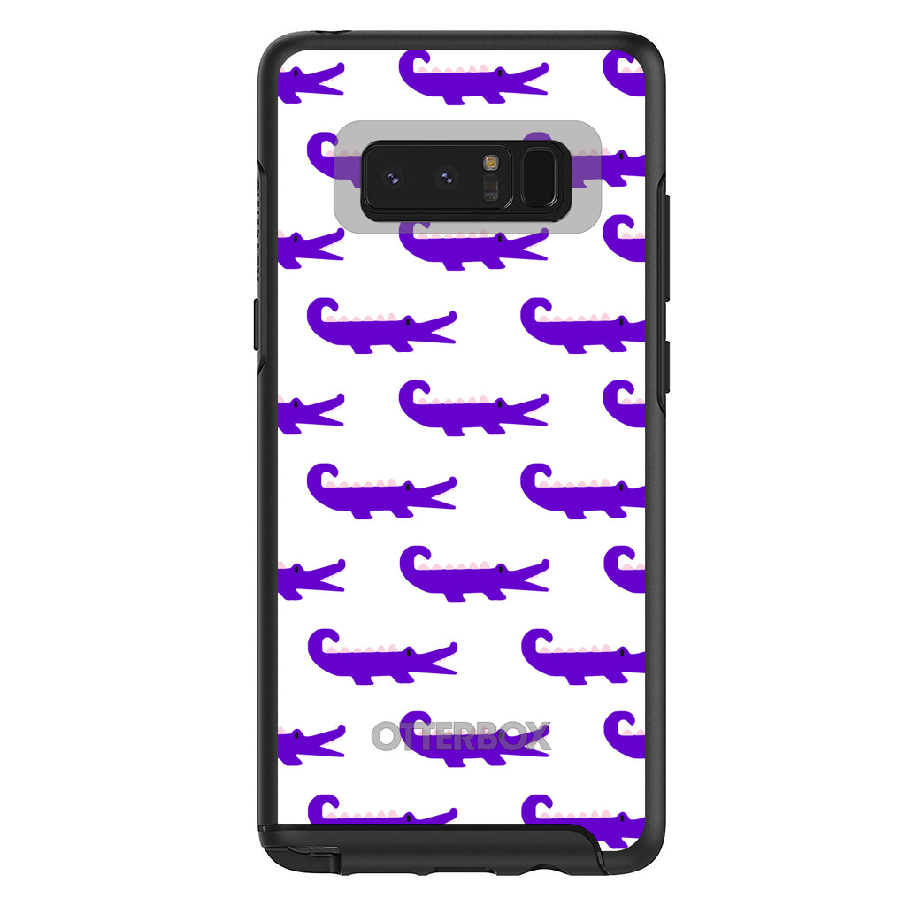 Purple White Alligators OtterBox Symmetry Case for iPhone & Galaxy, view 14