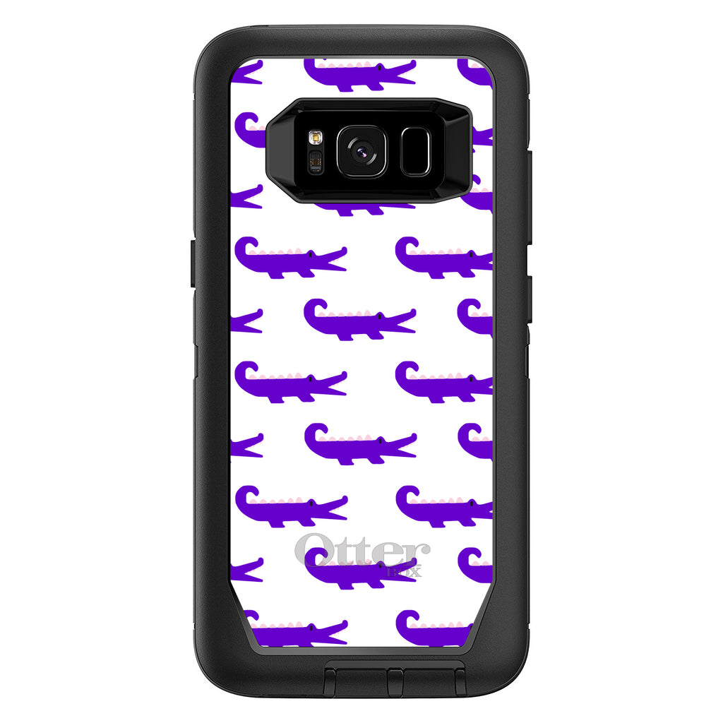 Purple White Alligators OtterBox Defender Case for iPhone & Galaxy, view 12