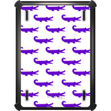 DistinctInk™ OtterBox Defender Series Case for Apple iPad / iPad Pro / iPad Air / iPad Mini - Purple White Alligators