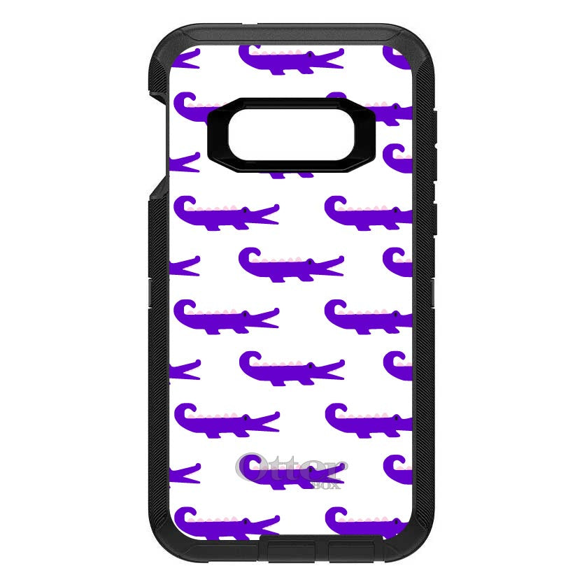 Purple White Alligators OtterBox Defender Case for iPhone & Galaxy, view 10