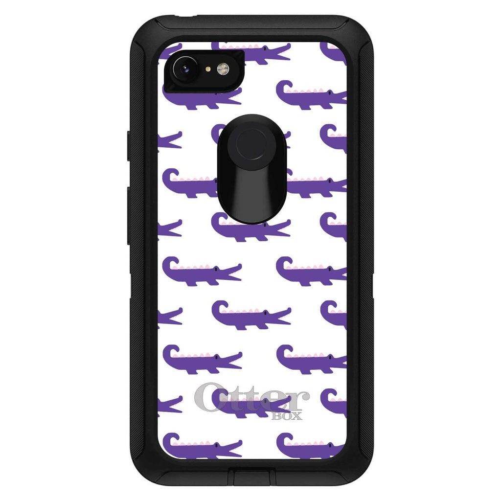 Purple White Alligators OtterBox Defender Case for iPhone & Galaxy, view 18