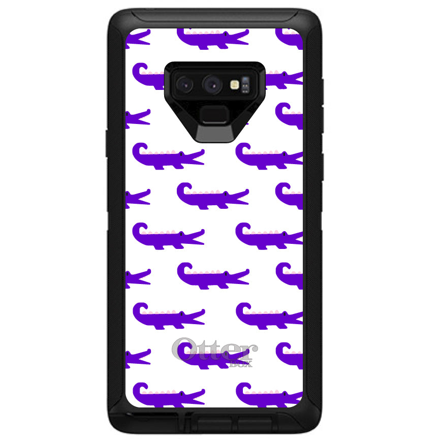 Purple White Alligators OtterBox Defender Case for iPhone & Galaxy, view 16