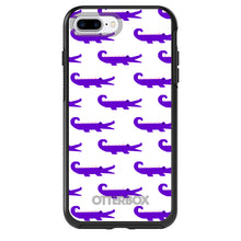 DistinctInk™ OtterBox Symmetry Series Case for Apple iPhone / Samsung Galaxy / Google Pixel - Purple White Alligators