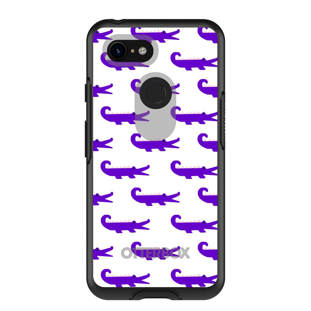 Purple White Alligators OtterBox Symmetry Case for iPhone & Galaxy, view 15