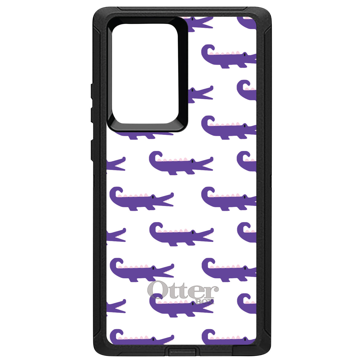 Purple White Alligators OtterBox Defender Case for iPhone & Galaxy, view 13